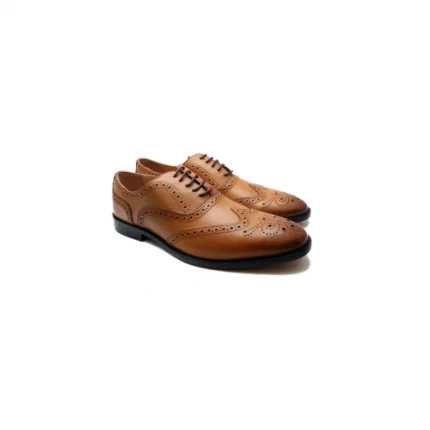 Men's Tan Brogue Dress Shoes