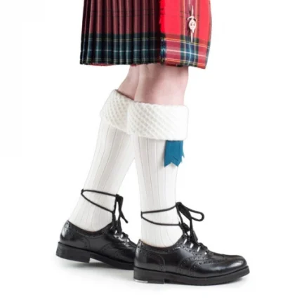 Premium White Piper Kilt Hose