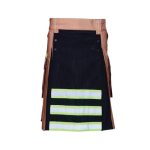 Men's Brown and Black Firefighter Kilt