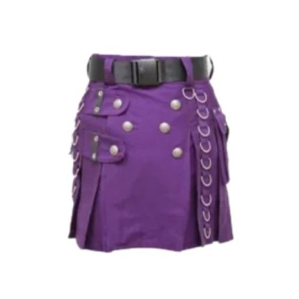 womens purple utility kilt