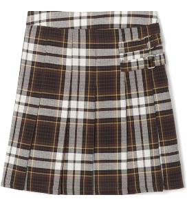 Classic Kids' Brown Tartan Kilt Front