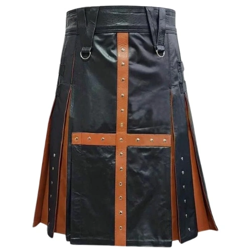 Black & Brown Leather Kilts for Men