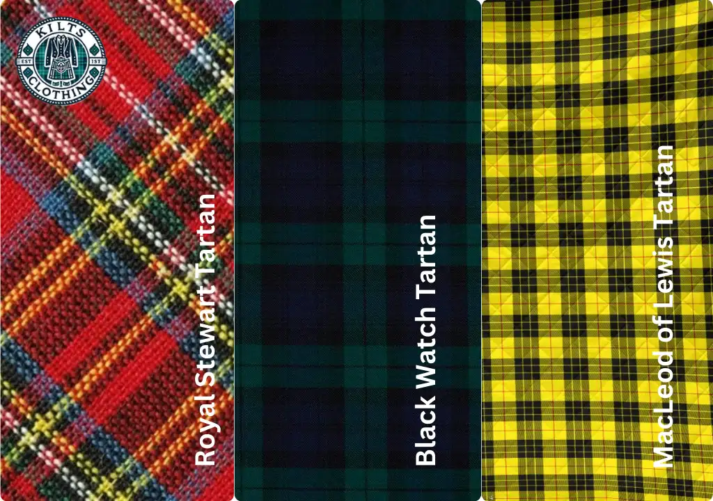 Royal Stewart Tartan ,Black Watch Tartan, MacLeod of Lewis Tartan