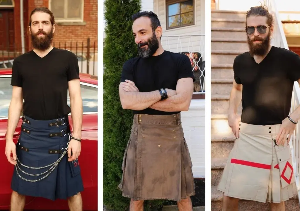 Men wearing a Utility Kilt