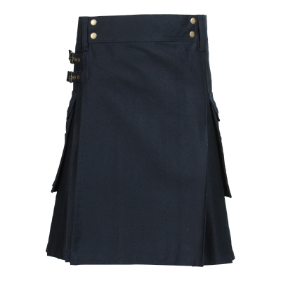 Kilts for Men - Navy Blue Utility Kilt with Cargo Pockets