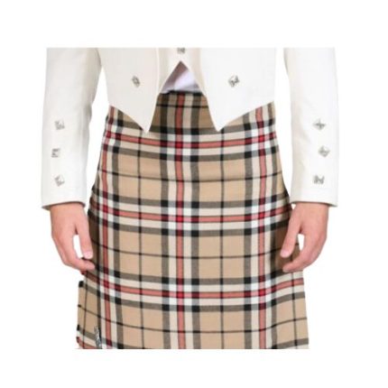 Kilts for Men - Stylish Beige Modern Tartan Kilt