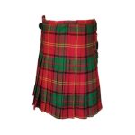 Traditional Kirk Tartan Kilt in Vibrant Red and Green Plaid - Image 3