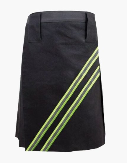 Men's Black High-Visibility Firefighter Kilt