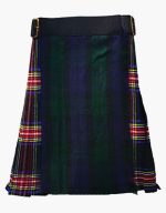 Classic Black Watch and Black Stewart Tartan Kilt with Dual Plaid Design