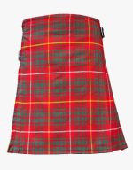 Vibrant Clan Bruce Tartan Kilt in Red and Green Plaid Design