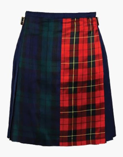 Women’s Black Watch and Wallace Tartan Hybrid Kilt