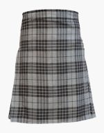 Classic Hamilton Tartan Kilt in Grey and Black Plaid Design