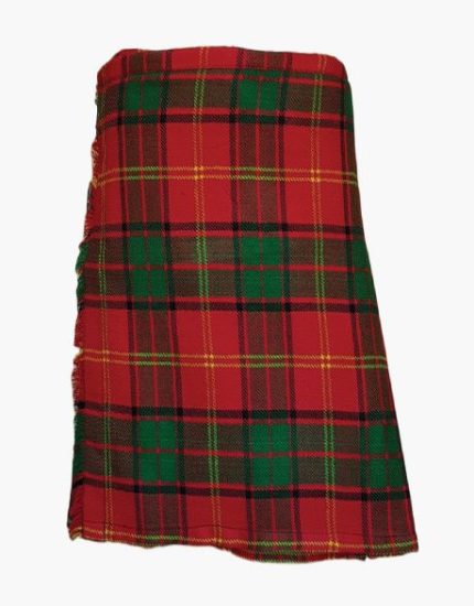 Traditional Kirk Tartan Kilt in Vibrant Red and Green Plaid