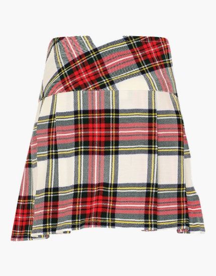 Women’s Dress Stewart Tartan Mini Kilt with Buckle Straps