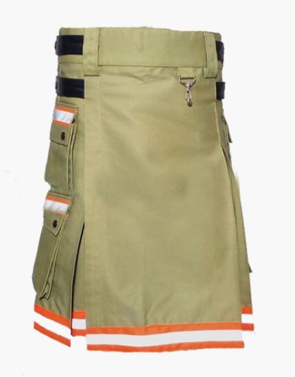 Men's Khaki Bunker Gear Firefighter Kilt