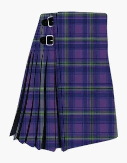 Traditional Monarch of Glen Tartan Kilt in Purple and Green Plaid